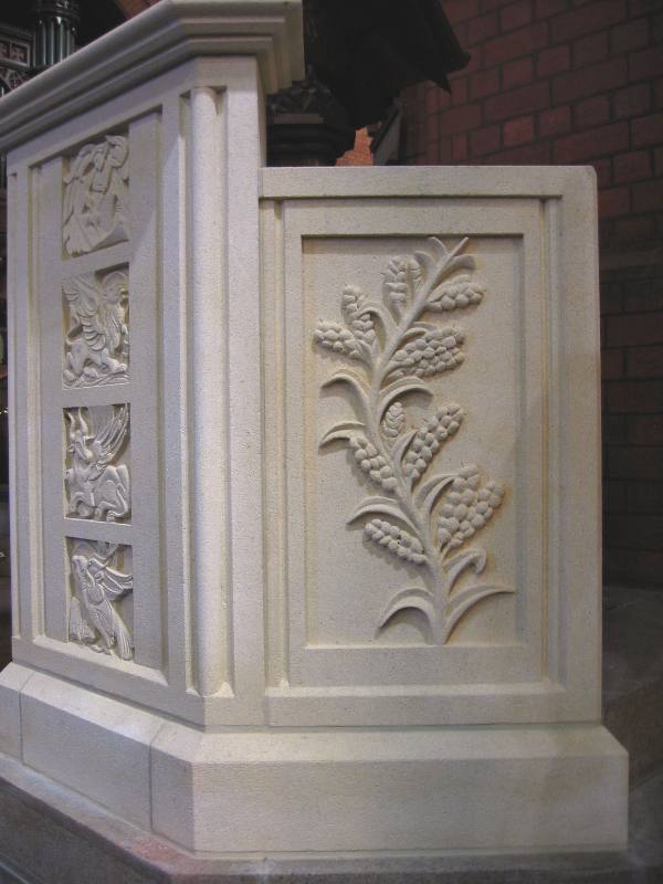 Oamaru Limestone ambo side panel
