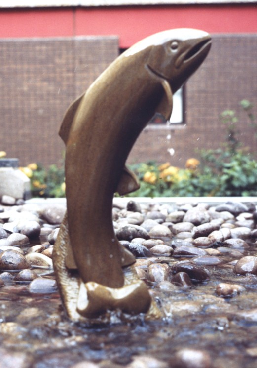 Salmon sculpture