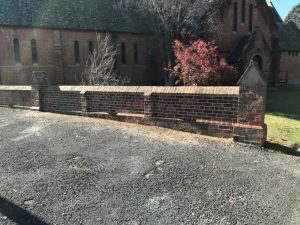 completed Tumut church wall